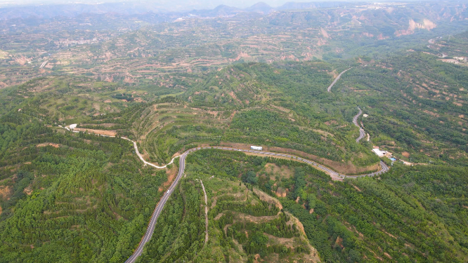 河南三门峡高阳山自然风光景色航拍