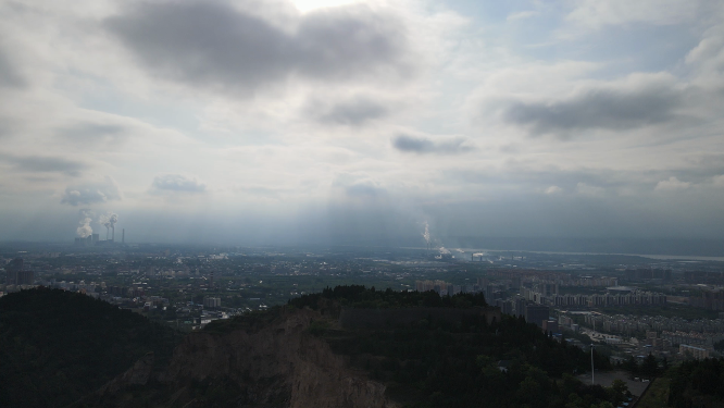 河南三门峡高阳山自然风光景色航拍
