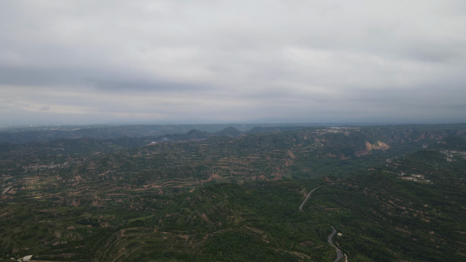 河南三门峡高阳山自然风光景色航拍