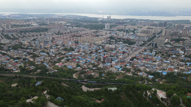 河南三门峡高阳山自然风光景色航拍