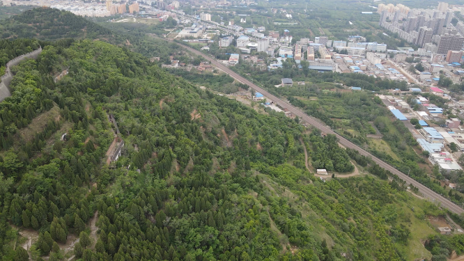 河南三门峡高阳山自然风光景色航拍