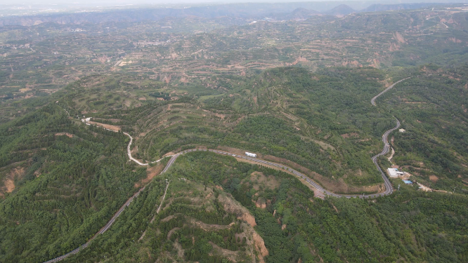 河南三门峡高阳山自然风光景色航拍