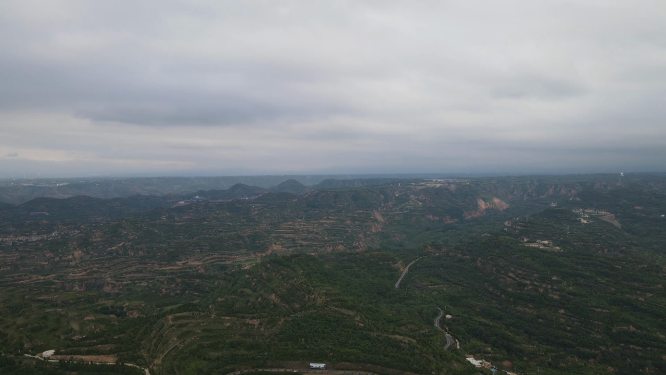 河南三门峡高阳山自然风光景色航拍