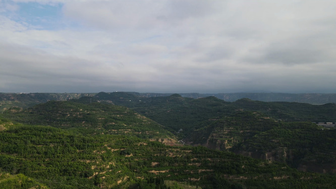 河南三门峡高阳山自然风光景色航拍