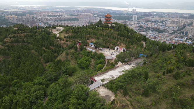 河南三门峡高阳山自然风光景色航拍