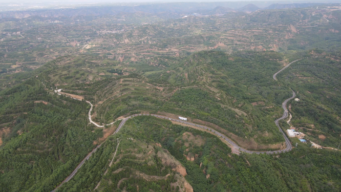 河南三门峡高阳山自然风光景色航拍