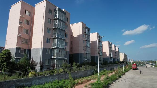 航拍居民楼小区建筑