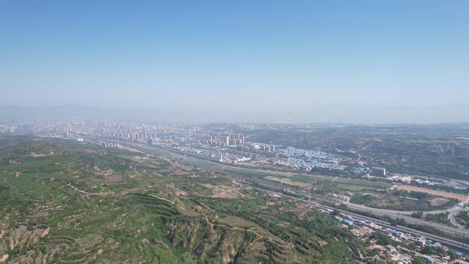 城市上空航拍