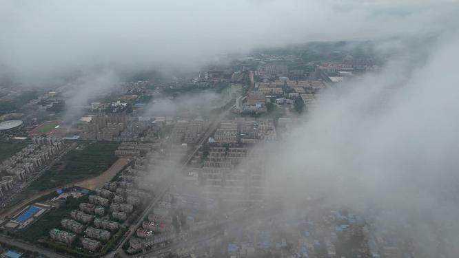 航拍山云海山川高山森林大自然阳光