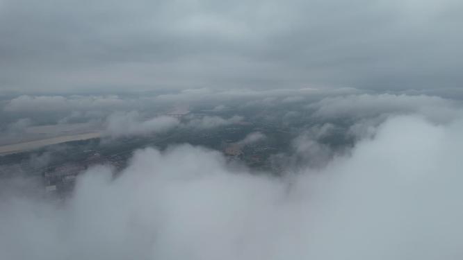 航拍山云海山川高山森林大自然阳光