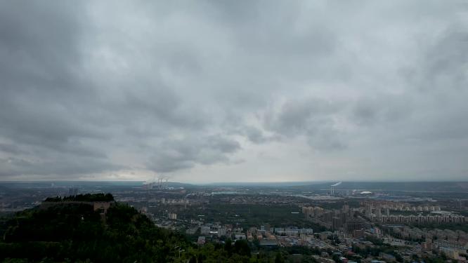 航拍山云海山川高山森林大自然阳光