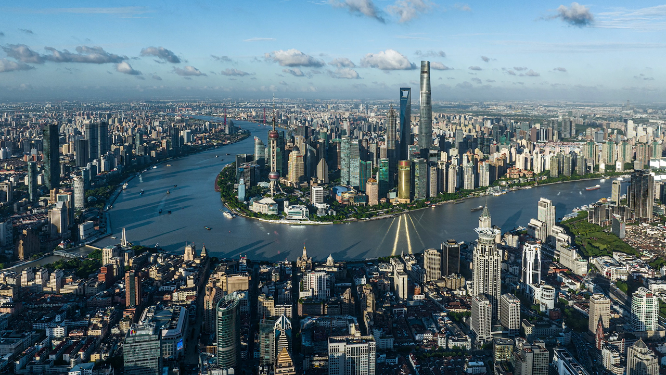 4K上海陆家嘴航拍延时