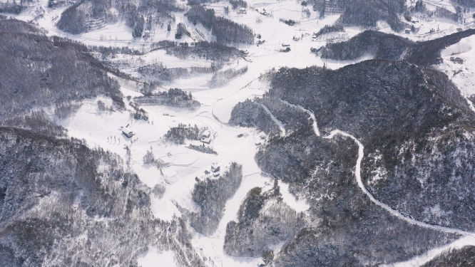4k航拍恩施雪山雾凇风光