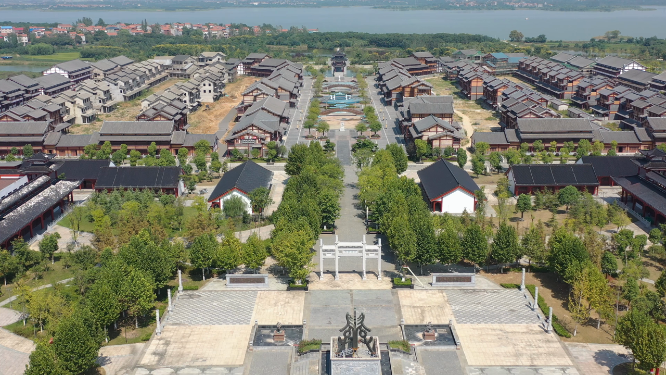 4k航拍中国风建筑