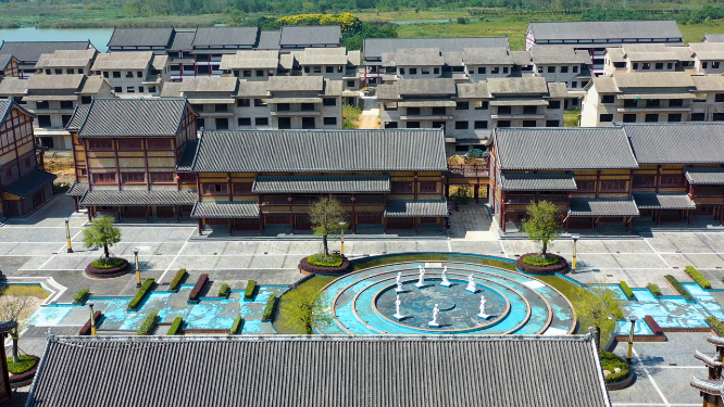 4k航拍中国风建筑