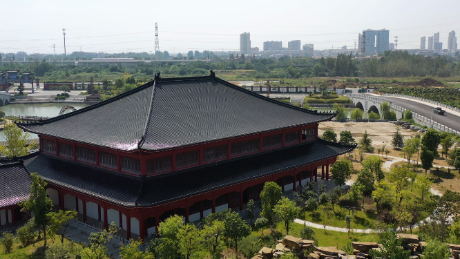 4k航拍中国风建筑
