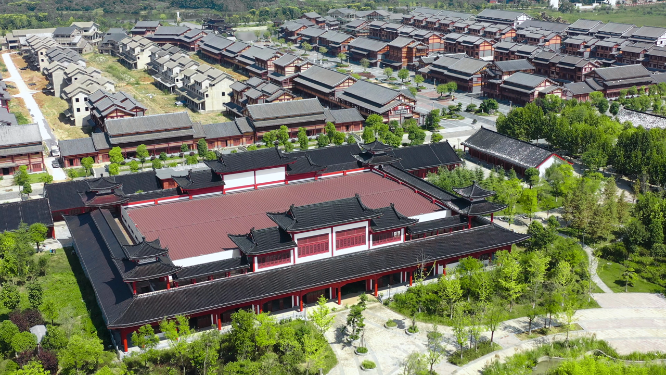 4k航拍中国风建筑