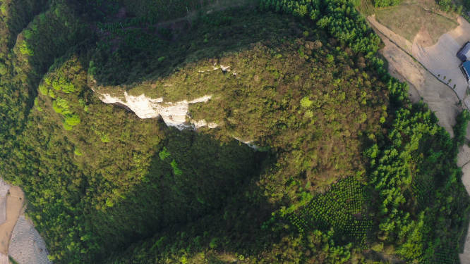 航拍峡谷山脊地形