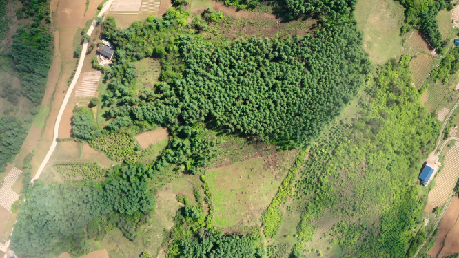 4k航拍恩施山川大地山村地脉森林公路