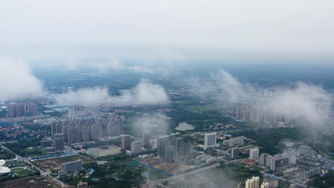 4k航拍城市云海
