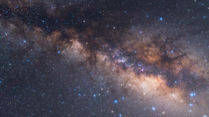 4K银河星空夜空宇宙星系运动素材