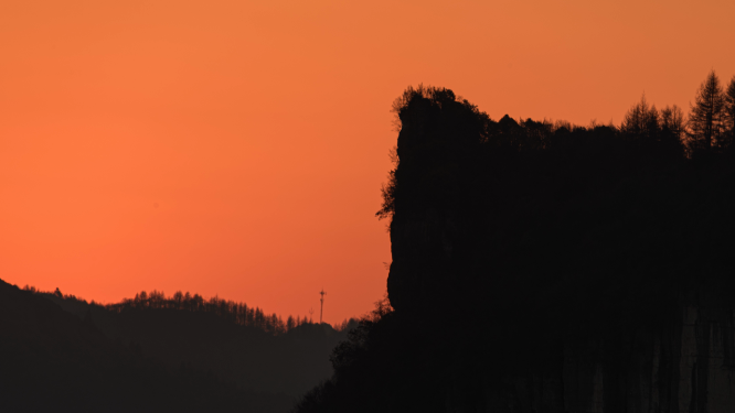 夕阳日落延时