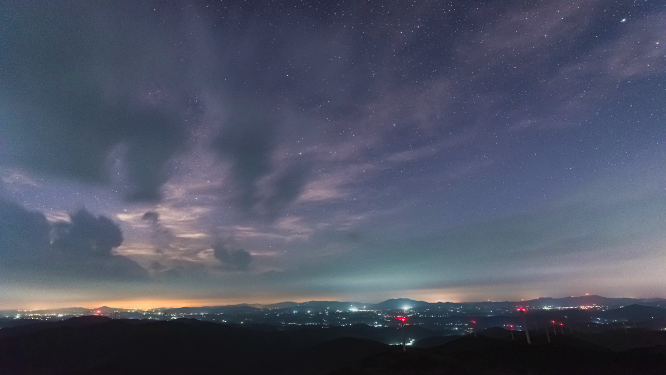 6k星空银河延时风力发电站全景版
