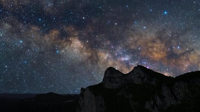 4k山顶星空延时