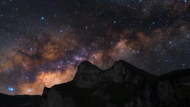 4k山顶星空延时