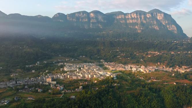 4k航拍恩施景阳镇山寨风景