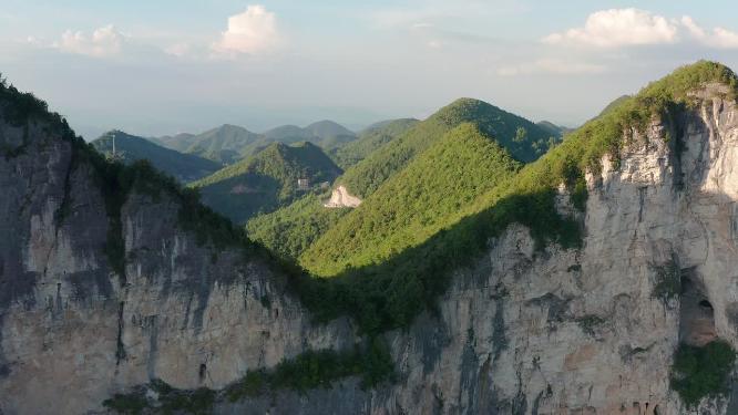 航拍恩施山峰