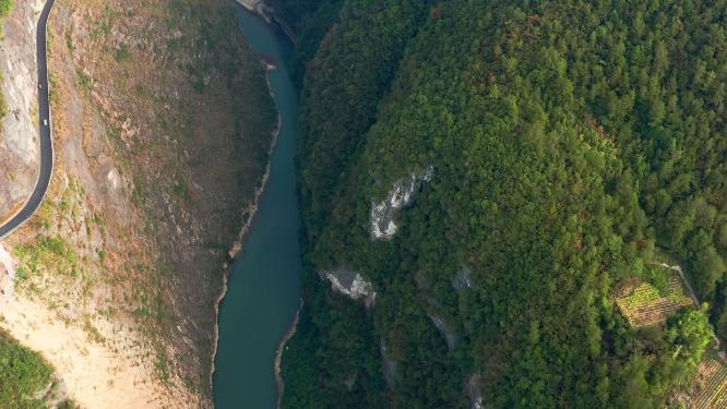 4k航拍恩施鹤峰屏山大峡谷