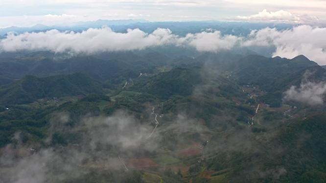 4k航拍高山峡谷云海