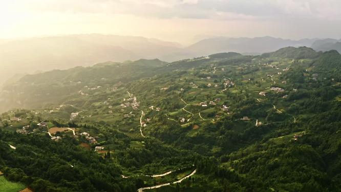 航拍山川峡谷