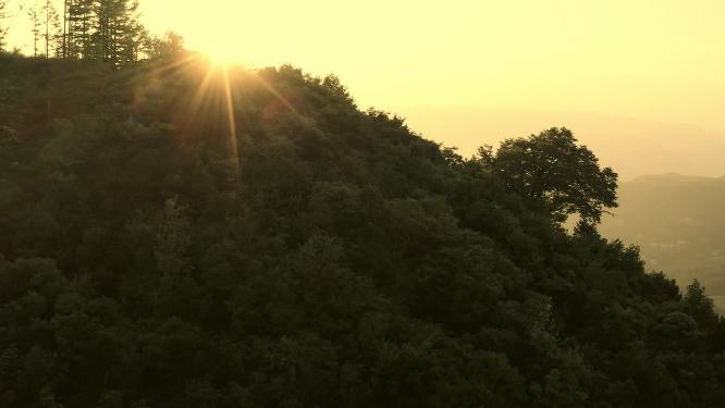 4k航拍恩施峡谷夕阳