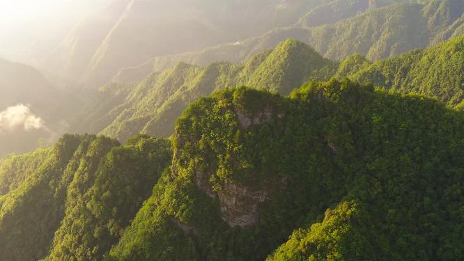 航拍峡谷山脊地形