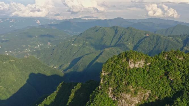 航拍峡谷山脊地形