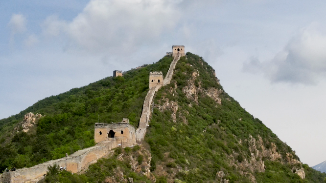 特写视角中国长城建筑巍峨风貌