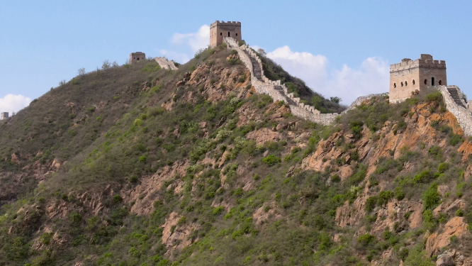 震撼长城建筑脉络风光细节