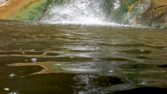湖面湍急水流