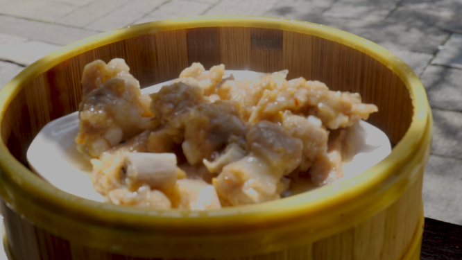 美食蒸排骨茶点