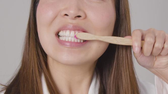 4K美女刷牙、口腔卫生
