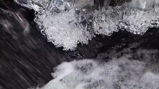 冰河融化冰雪流水8k