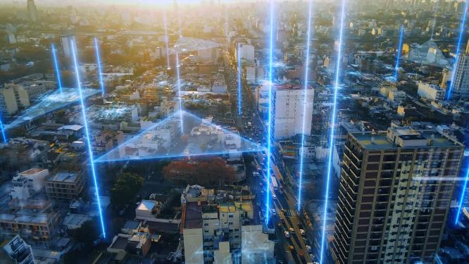 科技城市数字化光线