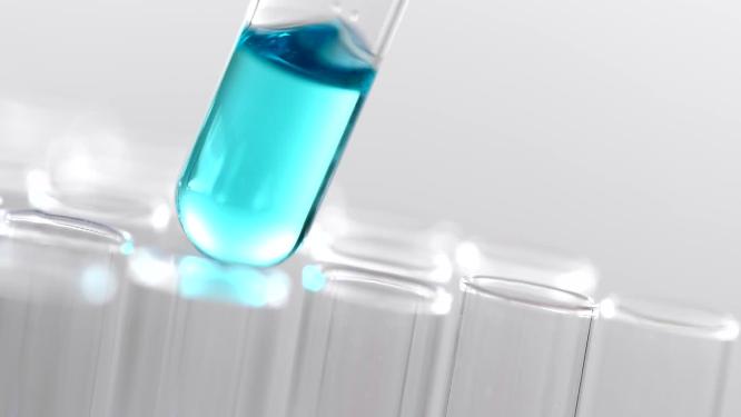 实验室蛇形冷凝管化学用具玻璃器皿局部特写