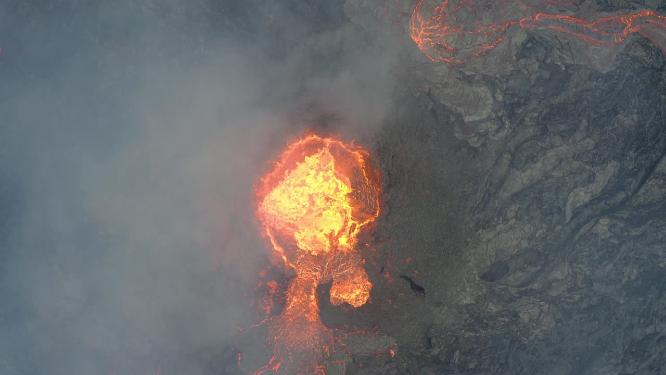 火山喷发熔岩火山爆发火山熔岩岩浆