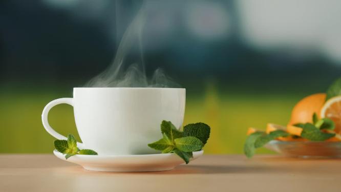 陶瓷杯泡茶超清唯美