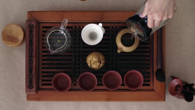 4K茶道茶文化泡茶茶叶实拍视频素材