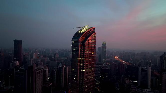 上海地标建筑城市航拍
