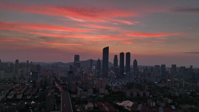 上海地标建筑城市航拍